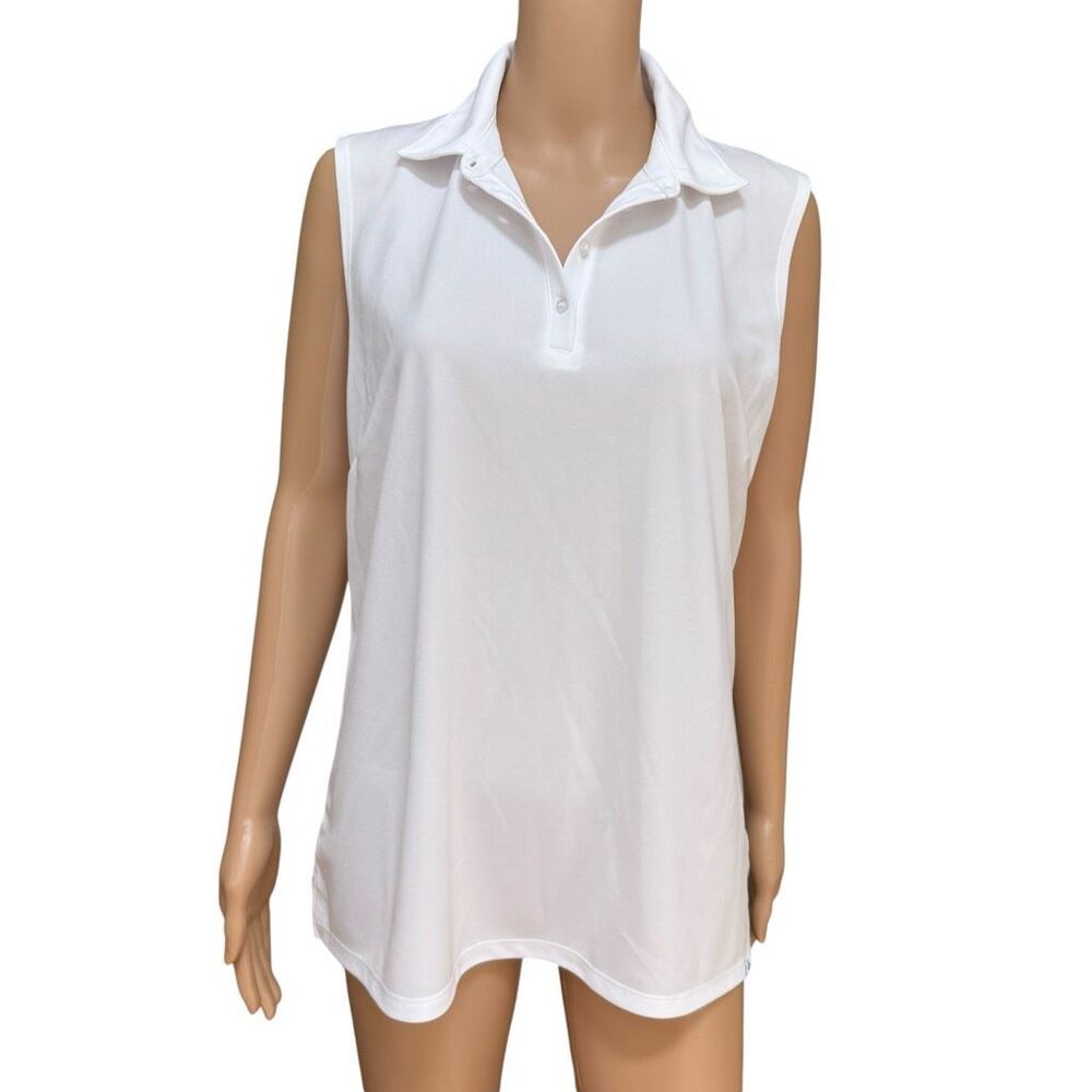 Lady Hagen Women’s  Golf Polo Pique Polo SHIRT Size M White NWT - Picture 2 of 8